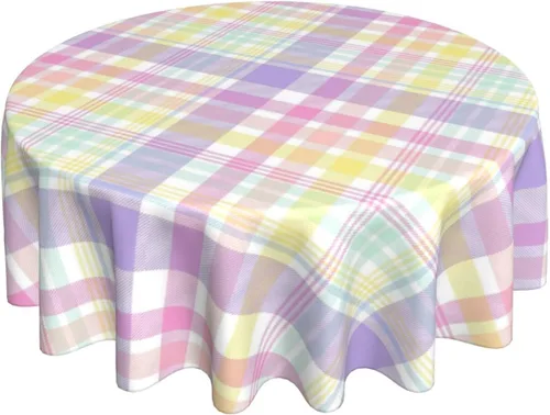 Miniatura 11 de 4th of July Tablecloth Square 60x60 Inch,Red White Buffalo Plaid Check Blue Patriotic Stars Table Cloth,Stain Resistance Polyester Independence Day