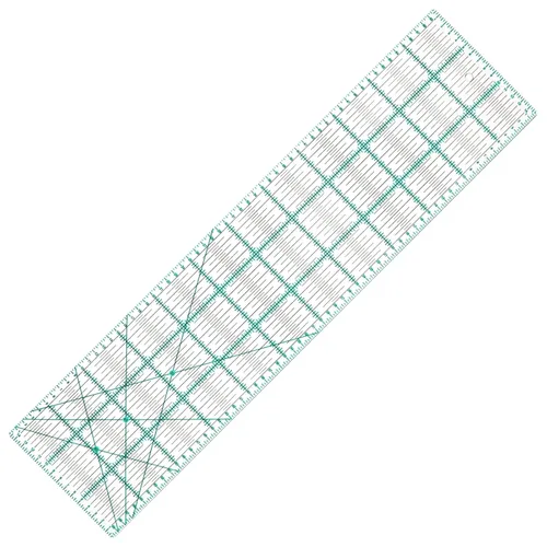 Miniatura 9 de MANUFORE Regla de acolchado de 6 x 24 pulgadas, regla acrílica de costura, regla métrica antideslizante, herramientas de acolchado con líneas
