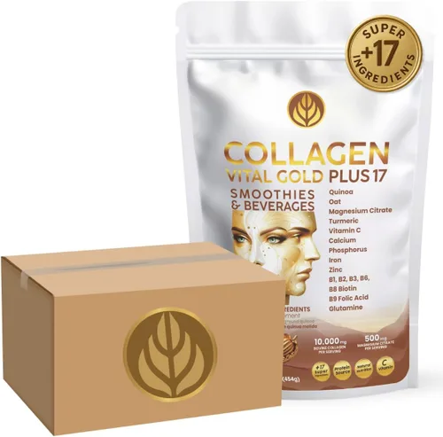 Miniatura 11 de Vital Life - Polvo de péptidos de colágeno + 17 súper ingredientes, 1 libra (paquete de 12), sabor a bayas rojas, apoya el cabello, la piel