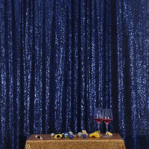 Miniatura 69 de Poise3EHome Cortina de Fondo de Lentejuelas Azul Bebé, Cortina de Fondo de Fotografía de Lentejuelas de 8 pies x 10 pies para Decoración de Fiestas