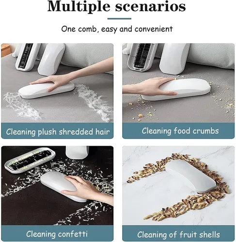 Miniatura 3 de Onecheer Barredora multifuncional de migas de mesa, práctico cepillo de barrido de cama rodante, removedor de polvo de piso, cepillo de limpieza