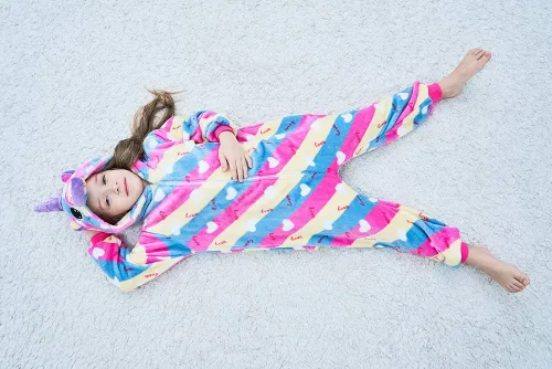Miniatura 56 de Pijama de unicornio unisex para niños, enteritos para disfraz, Halloween