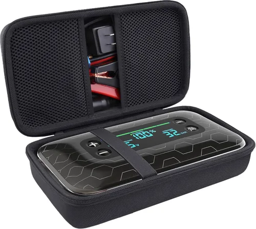 Miniatura 2 de khanka Estuche de almacenamiento para HALO Bolt Ultimate 2.0/HALO Bolt Air +1750 Arrancador de batería portátil para automóvil, solo estuche (negro)