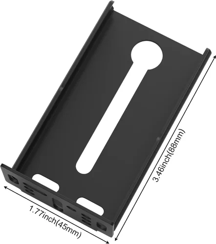 Miniatura 2 de LONTAN 6 pares de soportes de montaje trasero para deslizadores de cajón, soportes de metal negro para guías de gabinete, pista de cajón de cocina