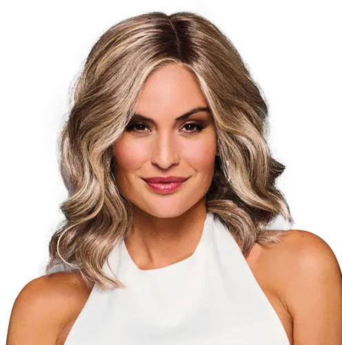 Miniatura 18 de Raquel Welch Bella Vida - Peluca ondulada en capas, 100% atada a mano, longitud de hombro por Hairuwear, gorra pequeña promedio, RL10/12 castaño