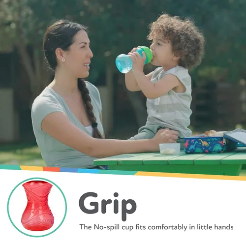 Miniatura 3 de Nuby Clik-It - Vaso para sorber de fácil agarre sin derrames y boquilla suave para niños, paquete de 3, 10 onzas, 6 meses en adelante