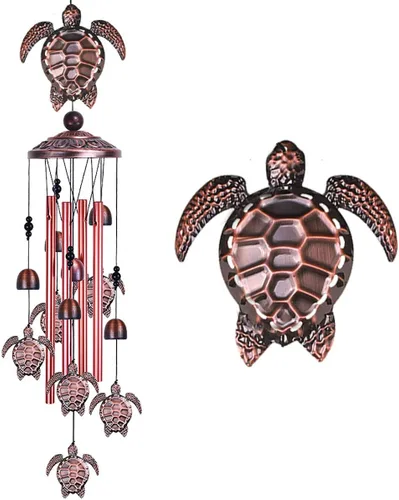 Miniatura 15 de Campanillas de viento de búho para decoración de interiores y exteriores, con 4 tubos de aluminio, 6 campanas, 7 búhos, 37 pulgadas, impermeables