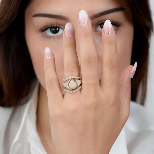 Miniatura 3 de Rinfit Anillos de silicona para mujer, anillos de compromiso o promesa para ella, alianzas de boda de silicona para mujer, pera de silicona