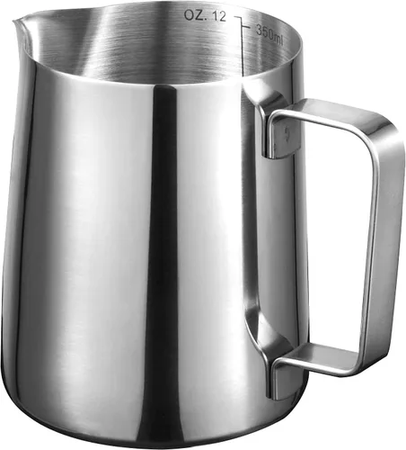 Miniatura 5 de Espresso Milk Frothing Pitchers 12oz/20oz Milk Frother Pitcher 304 Stainless Steel Barista Milk Steaming Jug Cup for Making Coffee Cappuccino Latte