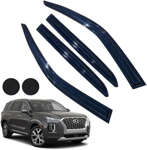 Miniatura 39 de Protectores de lluvia para Mazda 3 Hatchback 2010-2013, deflectores de ventana lateral con cinta adhesiva para Mazda 3 Hatchback, viseras de ventana