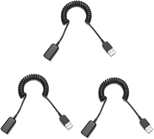 Miniatura 12 de Cable de expansión USB 2.0 en espiral de 10 a 105 pulgadas, tipo A macho a mini B, cable USB largo en espiral estándar, flexible, largo