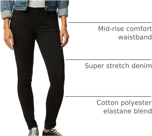 Miniatura 54 de Signature de Levi Strauss & Co. Gold Totally Shaping - Jeans ajustados para mujer, totalmente moldeadores, sin botones
