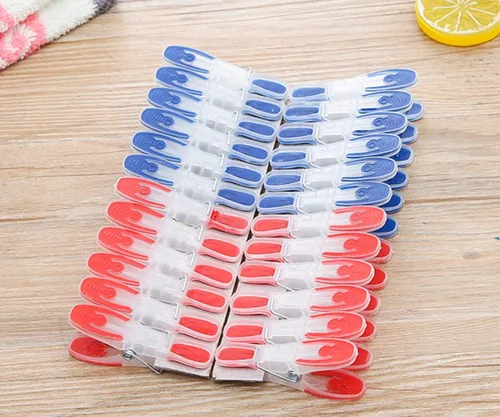 Miniatura 6 de Clips de plástico resistentes antideslizantes para secar la ropa, pinzas resistentes para viajes, paquete de 24