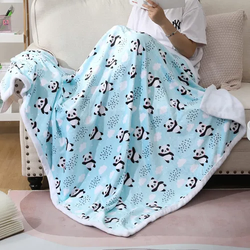 Miniatura 8 de Manta de panda súper suave y acogedora Mantas ligeras azules con diseño de pandas Accesorios de pandabear regalos para niñas, adolescentes y mujeres