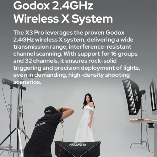 Miniatura 4 de Godox X3 Pro C X3Pro C Pantalla táctil TTL Flash Trigger para Canon, 2.4G inalámbrico, pantalla LCD de 2.4 pulgadas, integración Bluetooth y control
