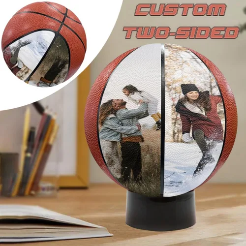 Miniatura 2 de Baloncesto con foto personalizada, pelota de fútbol urbano de piel sintética personalizada, tamaño oficial 7 y 5, para interiores y exteriores