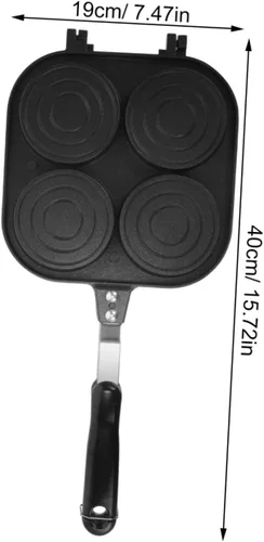 Miniatura 2 de Molde para tartas de rueda, mini sartenes creativas para huevos, placa antiadherente, sartén para pan de pan, cacerolas para placas de inducción