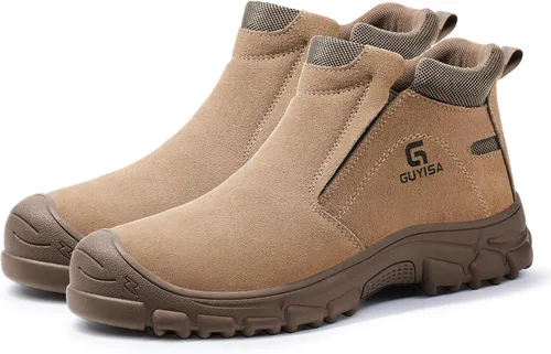 Miniatura 8 de Welding Boots for Men Slip On Work Boots for Men Fireproof Steel Toe Boots Men's Steel Toe Shoes Indestructible Safety Toe Shoes Construction Boots