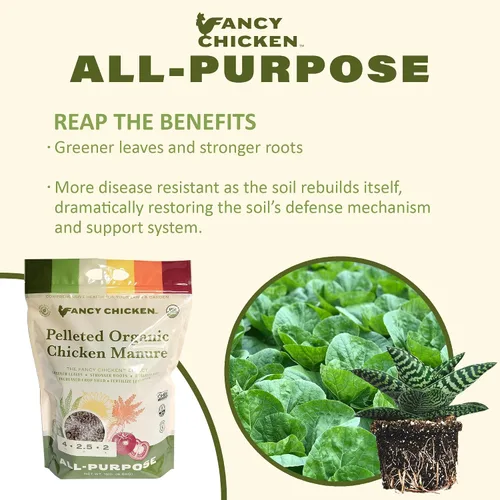 Miniatura 3 de Abono multiusos Fancy Chicken - 5 libras de estiércol orgánico de pollo en bolitas y seco Alimento vegetal totalmente natural Ideal para plantas