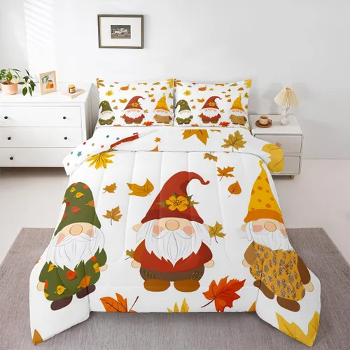Miniatura 14 de Bonito juego de edredón de pavo tamaño individual para niños y niñas, ropa de cama de cosecha de Acción de Gracias, decoración de otoño, decoración