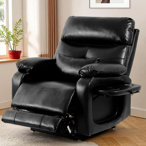 Miniatura 12 de Sillón reclinable eléctrico de doble motor para adultos y personas mayores, silla elevadora de posición infinita con calor y masaje, portavasos