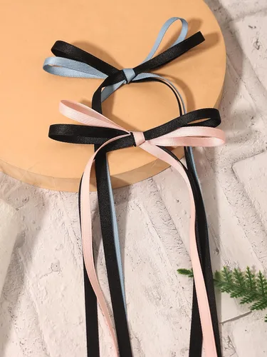 Miniatura 7 de LFOUVRE Pinza para el cabello, pinzas para el pelo para mujer, pinzas para el pelo con lazo de cinta, lazos para el pelo con borlas para mujeres