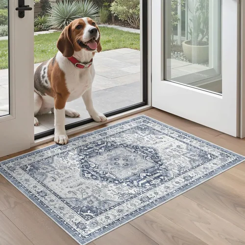 Miniatura 512 de Madane Tapete lavable de 2 x 10 pies para pasillo, cocina, recibidor, clásico, suave, antideslizante para interiores, casa de campo, baño, sala