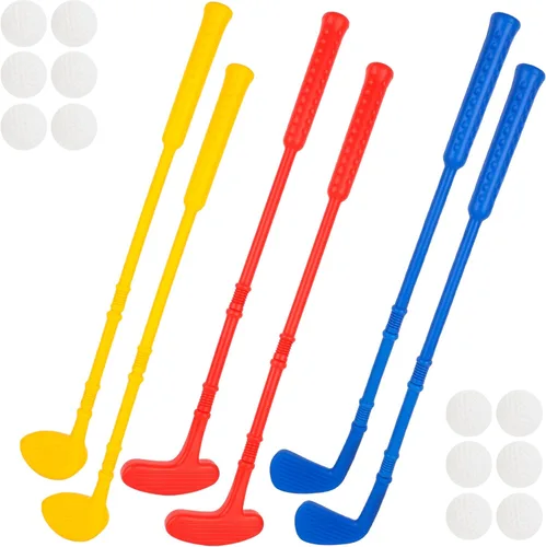 Mini palos de golf de plástico para niños pequeños, juego de palos de golf para interiores y exteriores, cumpleaños, regalos de fiesta de Navidad, 3