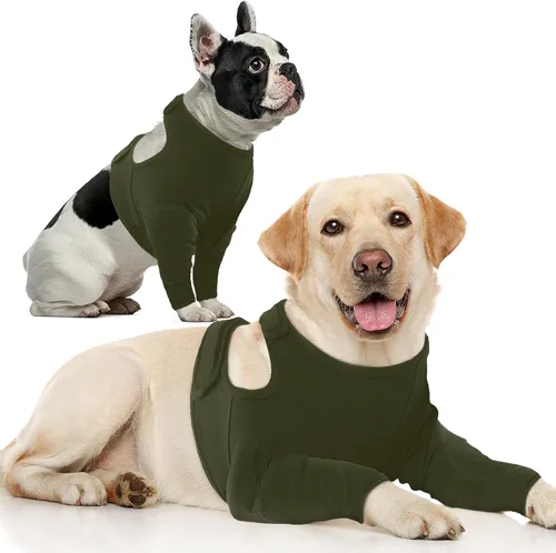 Nanaki Trajes de recuperación para cirugía de perro para patas delanteras, manga para pierna de perro para dejar de lamer, pantalones anti-lamida