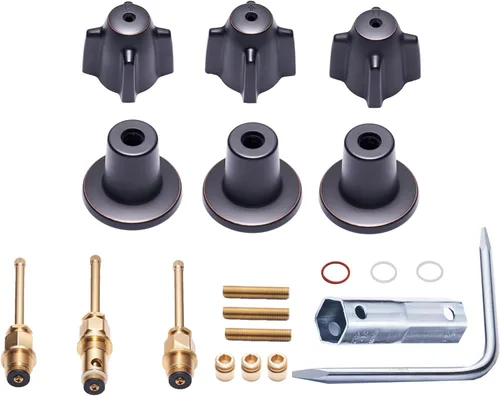 Miniatura 12 de SENTO Juego de Acabado de Bañera y Ducha de 3 Manijas para Grifos Central Brass Bañera Ducha, 10L-11H, 10L-11C, 10L-13D, Instalación Fácil, Metal