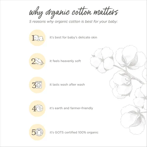 Miniatura 3 de Burt's Bees Baby - Mantas de muselina de algodón para bebé, paquete de 3, multiusos, ligeras y transpirables, 100% algodón orgánico estrellas