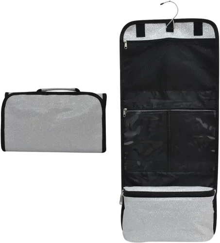 Miniatura 13 de NGIL Neceser colgante de viaje con purpurina para animadoras y equipos de baile, organizador de artículos de tocador y neceser para mujer, bolsa