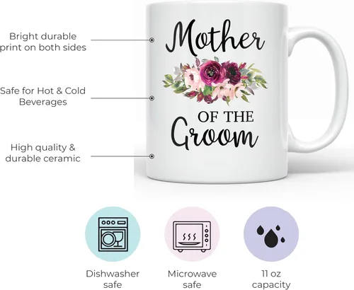 Miniatura 2 de Taza de 11 onzas con texto en inglés "Thank You For Raising The Man Of My Dreams Mother Of The Groom To My Mother In Law - Taza para suegra, regalos