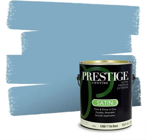 Miniatura 559 de Pintura Exterior + imprimación PRESTIGE, todo-en-uno, 1 galón, acabado mate, color comparable al Valspar* Royal Gray* VS151-Gris real
