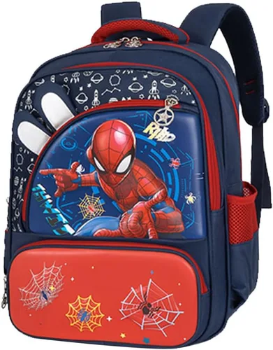 Miniatura 2 de FENGJINRUHUA Lindo juego de rol de dibujos animados escuela primaria mochila niños cómic niños niñas mochila (C-Navy), C-azul marino , Mochila