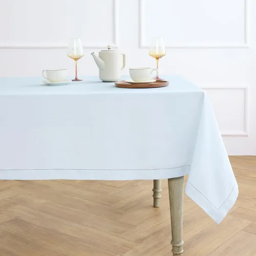 Miniatura 15 de Solino Home Mantel cuadrado de lino y algodón con vainica, 52 x 52 pulgadas, lavable a máquina para verano, 4 de julio