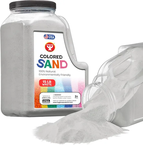 Miniatura 16 de Hygloss Arena de colores para manualidades – Botella de 1 libra, magenta – Juegos de arte de arena fina y colorida vibrante para niños – Actividades