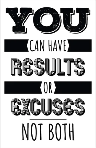 Miniatura 6 de Damdekoli Póster de Results Or Excuses - Arte de pared motivacional - Estampado de ajetreo (lienzo - 32 x 48 pulgadas)