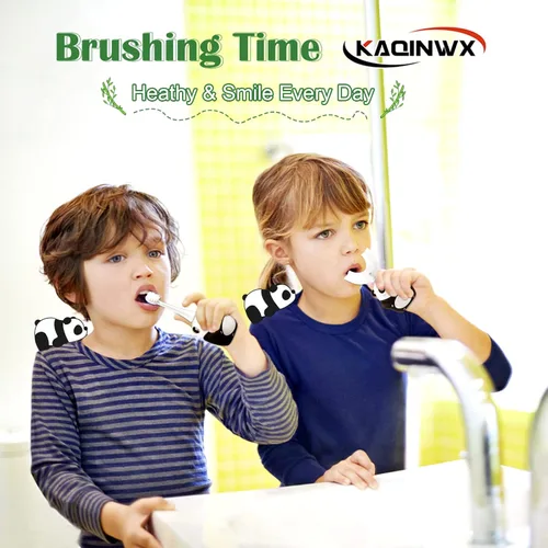Miniatura 7 de Cepillo de dientes eléctrico en forma de U para niños de 2 a 12 años, cepillo de dientes recargable para niños pequeños con temporizador inteligente