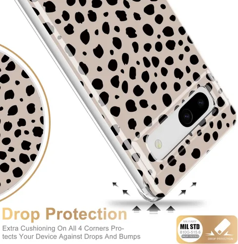 Miniatura 4 de Esdot Funda para Google Pixel 7A con protector de pantalla integrado, funda resistente de grado militar con diseños lindos de moda para mujeres