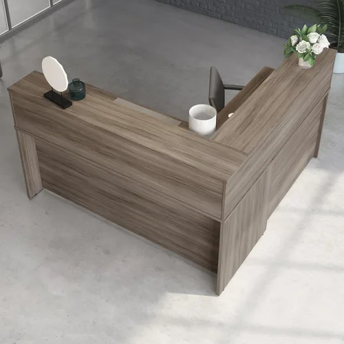 Miniatura 9 de OfficeWorks by Sauder Affirm estación de recepción, largo: 70.87'' x ancho: 70.87'' x H: 13.58'', Hudson Elm