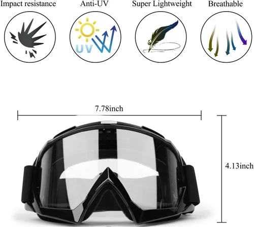 Miniatura 3 de Gafas de motocicleta profesional de motocross para hombres y mujeres, gafas ATV, para bicicleta de tierra, gafas resistentes al viento, de visión