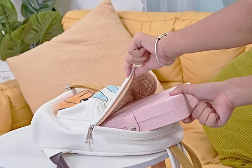Miniatura 6 de GUKA Joyero organizador de viaje para mujeres y niñas, soporte de joyería para aretes, anillos, collares, joyas, organizador de viaje, caja