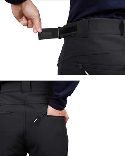 Miniatura 4 de Outdoor Ventures Lite - Pantalones deportivos impermeables y resistentes al viento para hombre, con forro polar, para senderismo, esquí, nieve