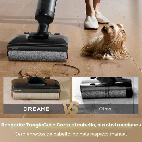 Miniatura 5 de DREAME H12 Pro Gen2 - Trapeador al vacío, aspiradora húmeda y seca de 0 enredos, aspiradora inalámbrica todo en uno para suelos duros, máquina
