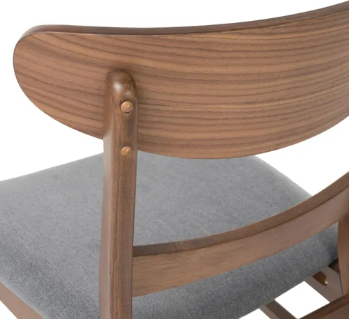 Miniatura 6 de Christopher Knight Home Idalia - Juego de comedor rectangular de patas curvas, juego de 5 piezas, nogal natural y gris oscuro