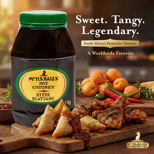 Miniatura 4 de Mrs Balls HOT Chutney 2.4 lbs Frasco de plástico de boca ancha importado de Sudáfrica