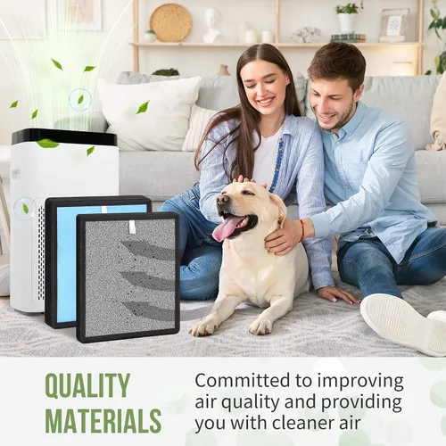 Miniatura 7 de Filtro de repuesto HJ-H23 compatible con Hejiko HJ-H23 Air Pu-rifier, combina con el modelo No. HJ-H23-RF, 2 juegos de filtros HJ-H23 extraíbles que