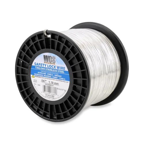 Miniatura 11 de WCS - Cable de bloqueo de seguridad de acero inoxidable .032, T302/304, NASM20995C MS20995C, ASTM A580 condición A, AMS569, alambre mecánico