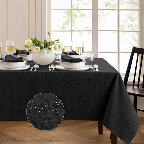 Miniatura 31 de Elrene Home Fashions - Mantel Continental de textura sólida resistente al agua, manchas y arrugas, 70 pulgadas, redondo, color gris pardo